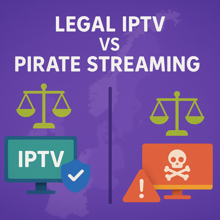Legal IPTV vs Pirate Streaming in Northern Europe
