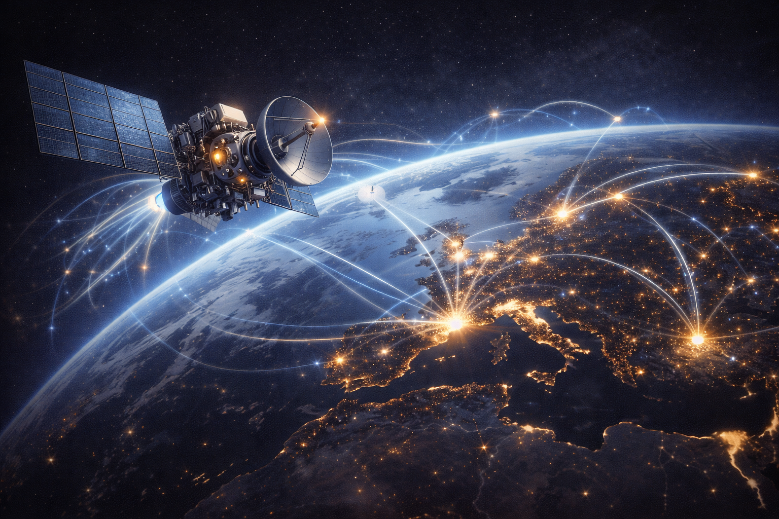 Satellite infrastructure supporting digital television in Europe