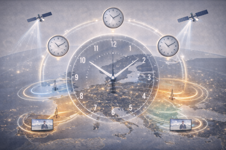 Professional visualization of scheduled television news broadcasts across Europe