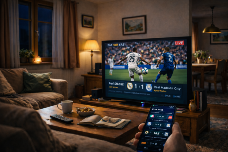 Multi screen sports viewing in Austrian home 2026