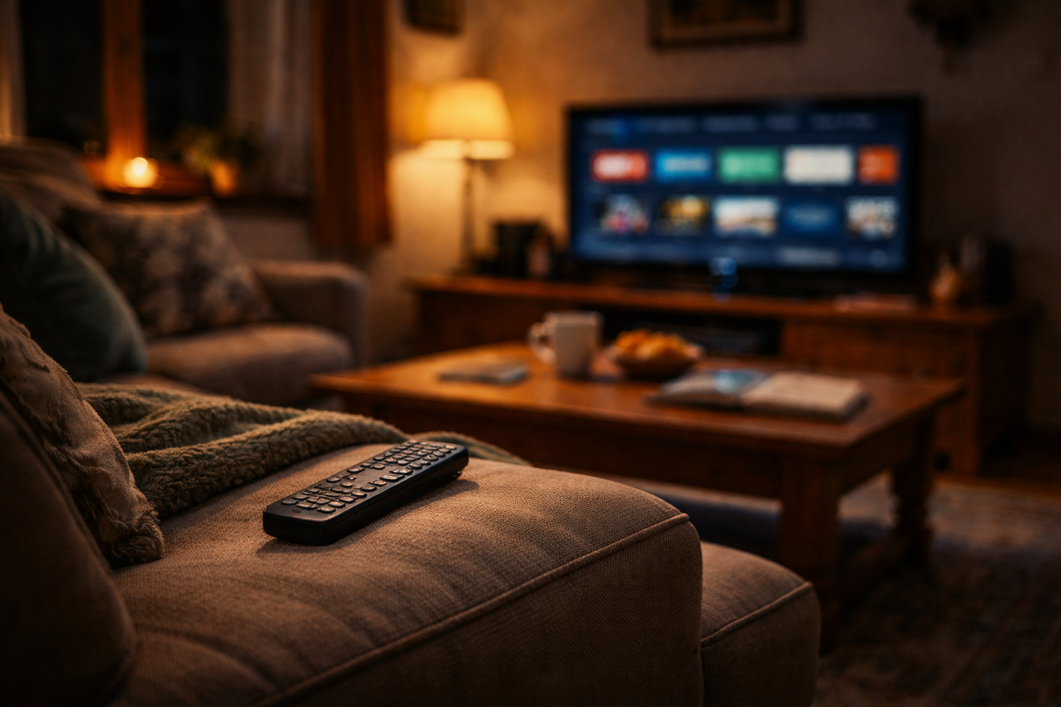 Remote control usage English TV Austria night 2026