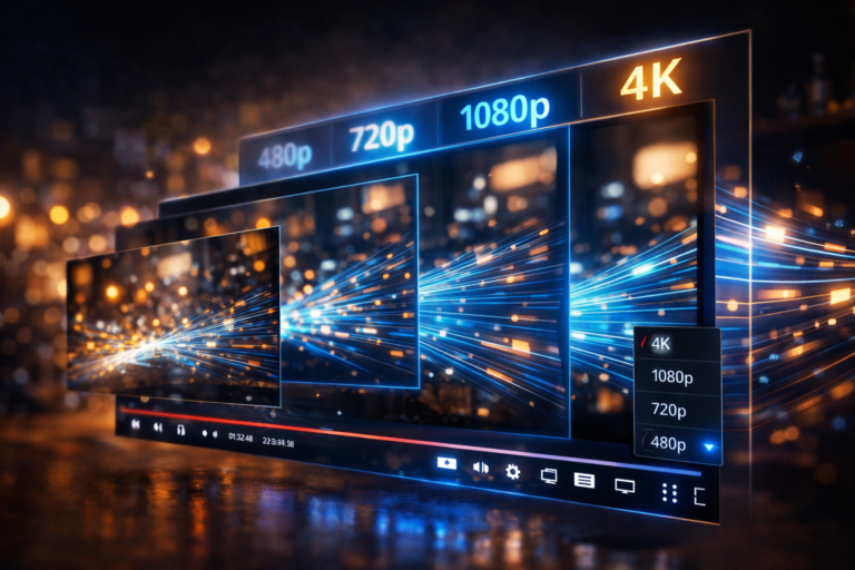 Sky Go adaptive bitrate streaming showing dynamic video quality changes
