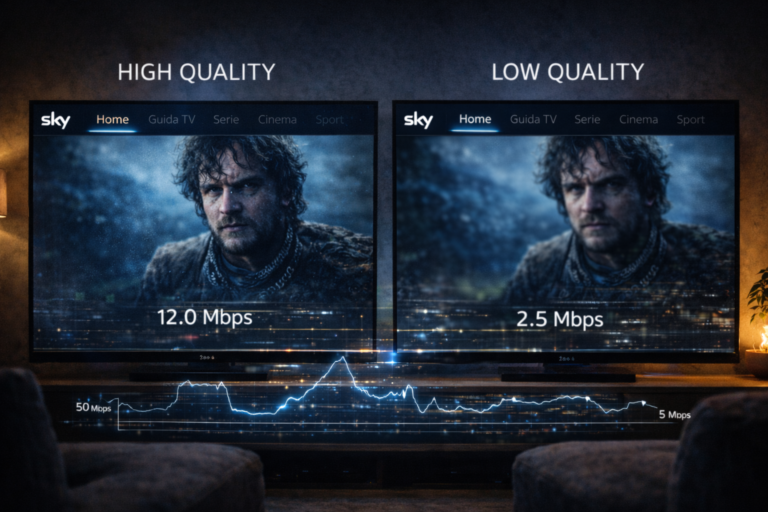 Sky Italia streaming quality dropping from HD to low resolution on smart TV