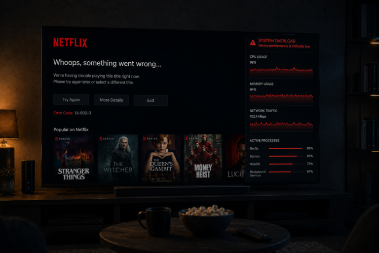Netflix app crashing on older smart TV hardware